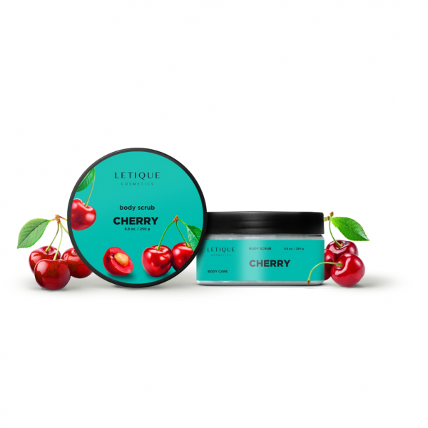 Letique Cosmetics® Cherry Scrub Körperpeeling | mit Kirsche | erfrischendes Peeling