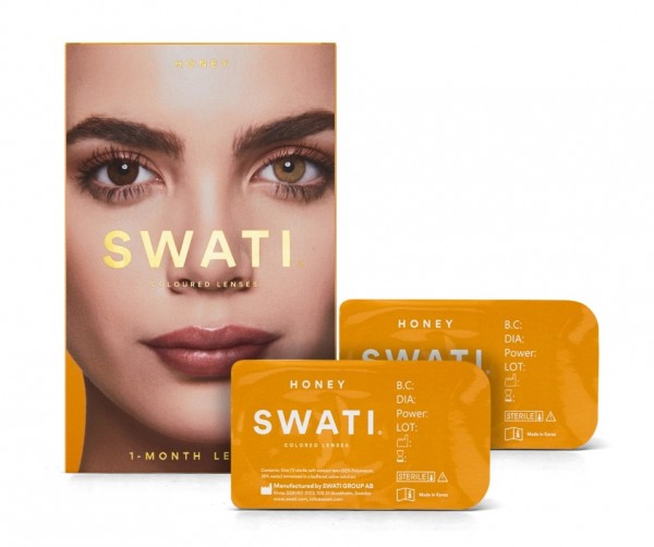 SWATI® Honey | Braune Kontaktlinsen | 1-Monats-Set ohne Sehstärke
