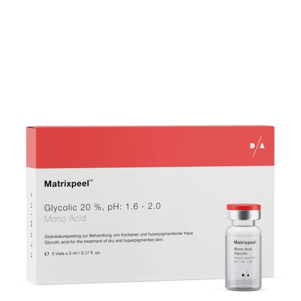 D/A Matrixpeel™ Glycolic 20 % | chemisches Peeling gegen Pigmentflecken &amp; unreine Haut